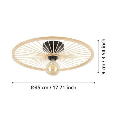 Eglo - Loftlampe 1xE27/40W/230V