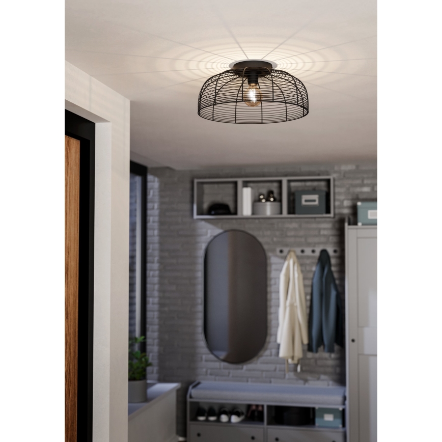 Eglo - Loftlampe 1xE27/40W/230V sort