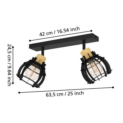 Eglo - Spotlampe 2xE27/40W/230V