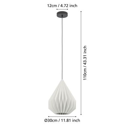 Eglo - Pendel 1xE27/25W/230V diameter 31 cm