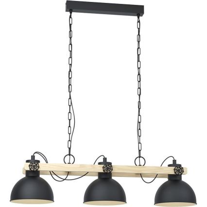 Eglo - Pendel med kædeophæng 3xE27/28W/230V - FSC certificeret