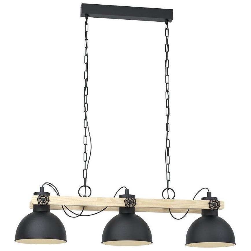 Eglo - Pendel med kædeophæng 3xE27/28W/230V - FSC certificeret