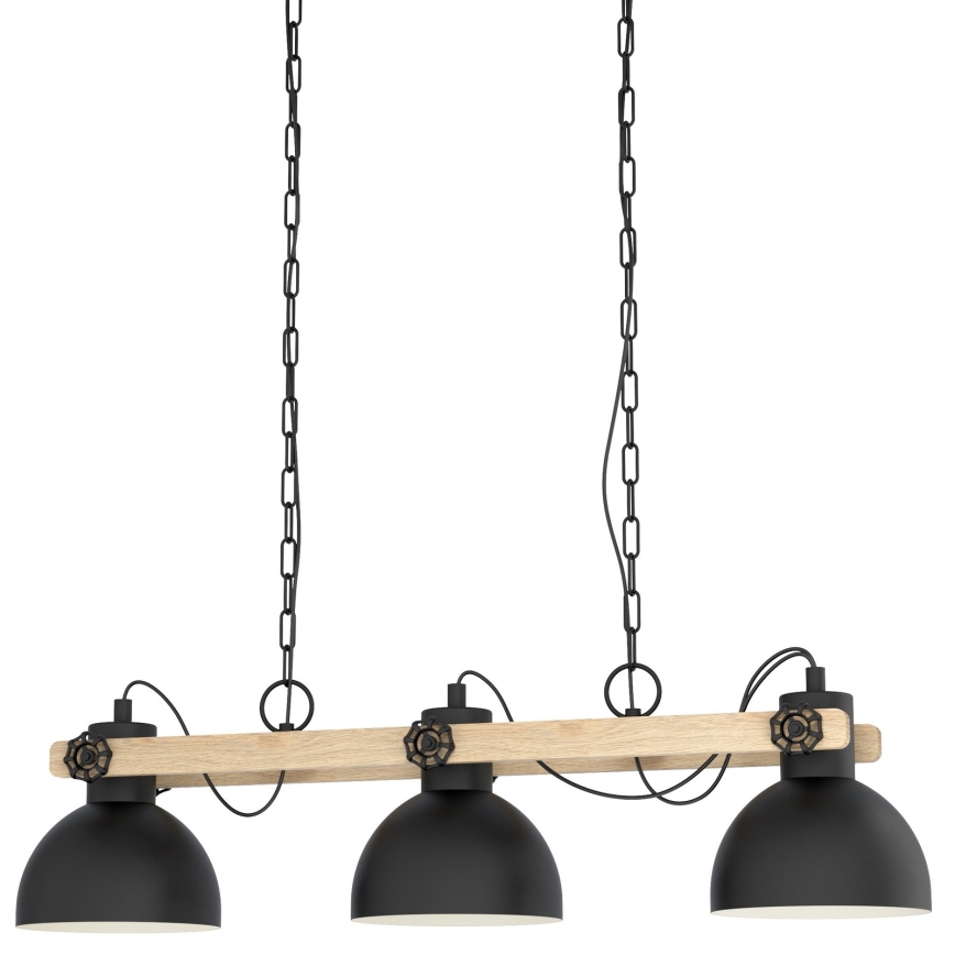 Eglo - Pendel med kædeophæng 3xE27/28W/230V - FSC certificeret