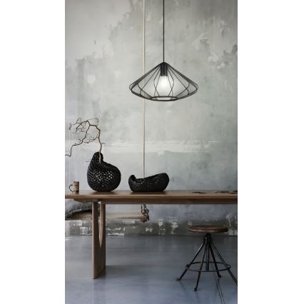 Eglo - Pendel 1xE27/40W/230V diameter 42,5 cm sort