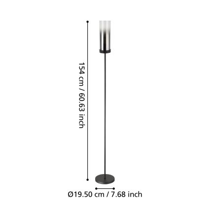 Eglo - Gulvlampe 1xE27/40W/230V sort