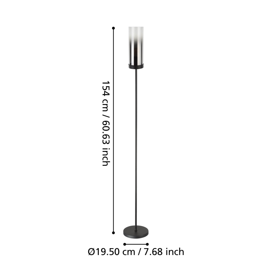 Eglo - Gulvlampe 1xE27/40W/230V sort