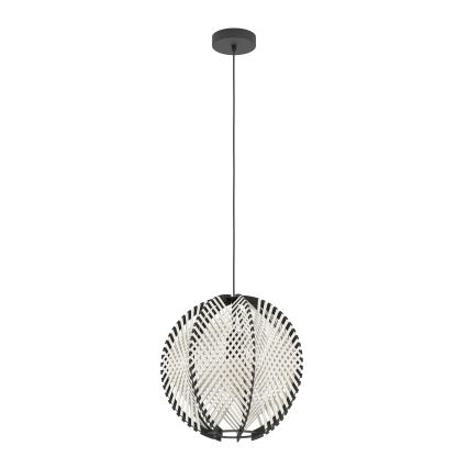 Eglo - Pendel 1xE27/40W/230V diameter 40 cm hvid/sort