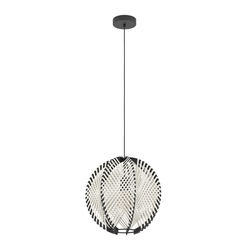 Eglo - Pendel 1xE27/40W/230V diameter 40 cm hvid/sort