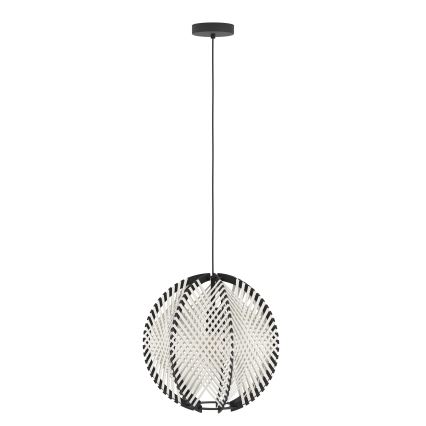 Eglo - Pendel 1xE27/40W/230V diameter 40 cm hvid/sort