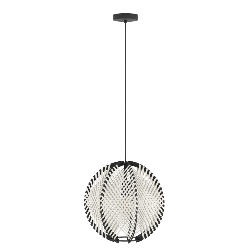 Eglo - Pendel 1xE27/40W/230V diameter 40 cm hvid/sort