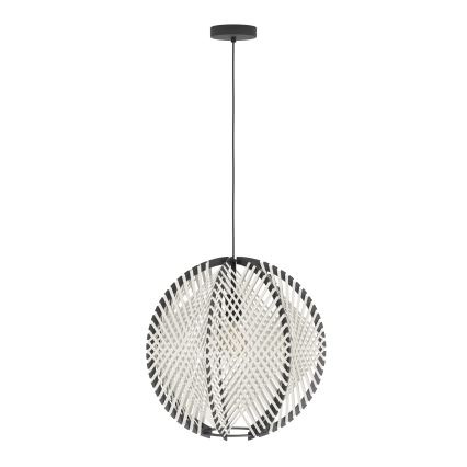 Eglo - Pendel 1xE27/40W/230V diameter 48 cm hvid/sort