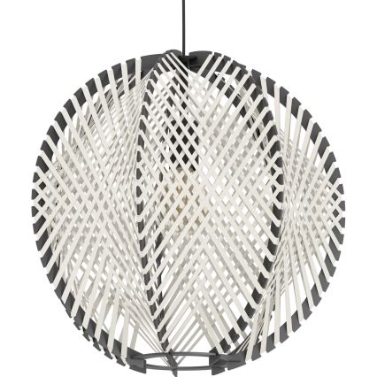 Eglo - Pendel 1xE27/40W/230V diameter 48 cm hvid/sort