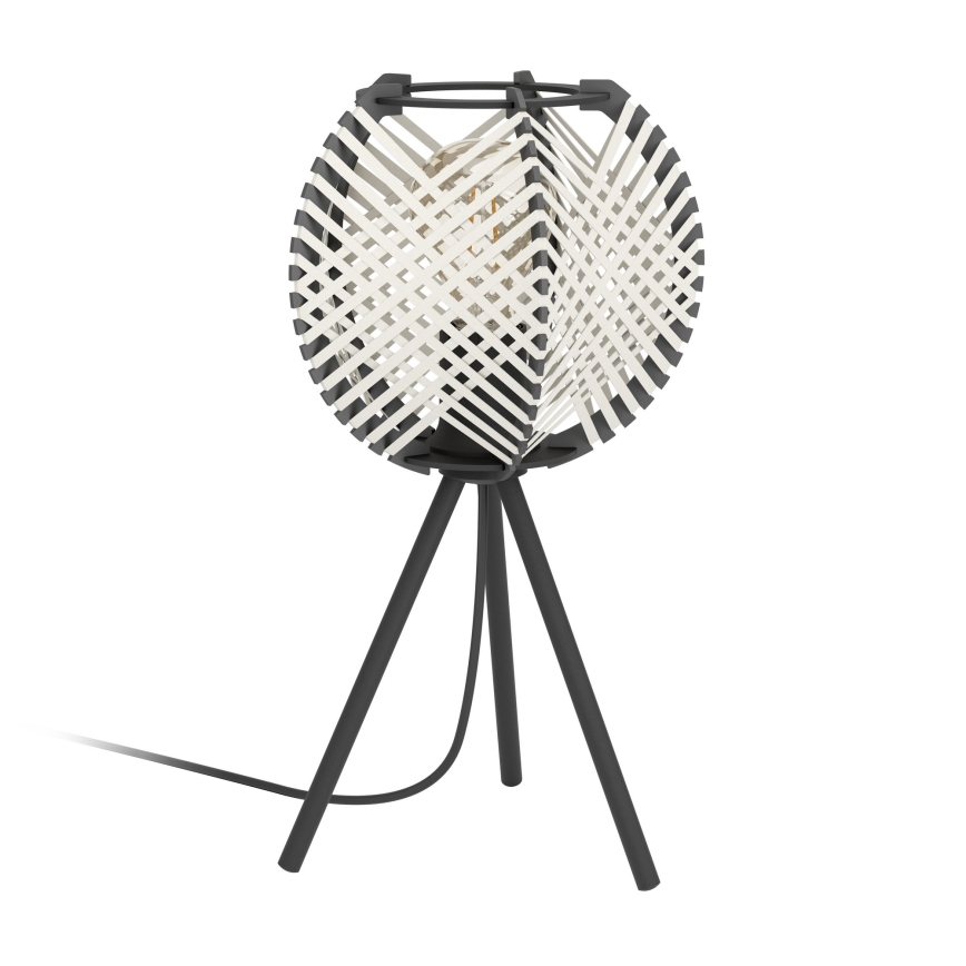 Eglo - Bordlampe 1xE27/40W/230V hvid/sort