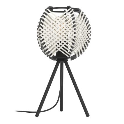 Eglo - Bordlampe 1xE27/40W/230V hvid/sort