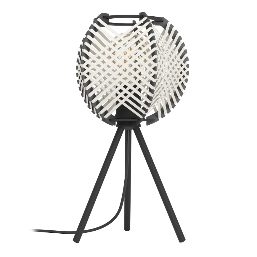 Eglo - Bordlampe 1xE27/40W/230V hvid/sort