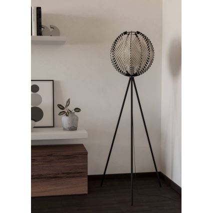 Eglo - Gulvlampe 1xE27/40W/230V hvid/sort