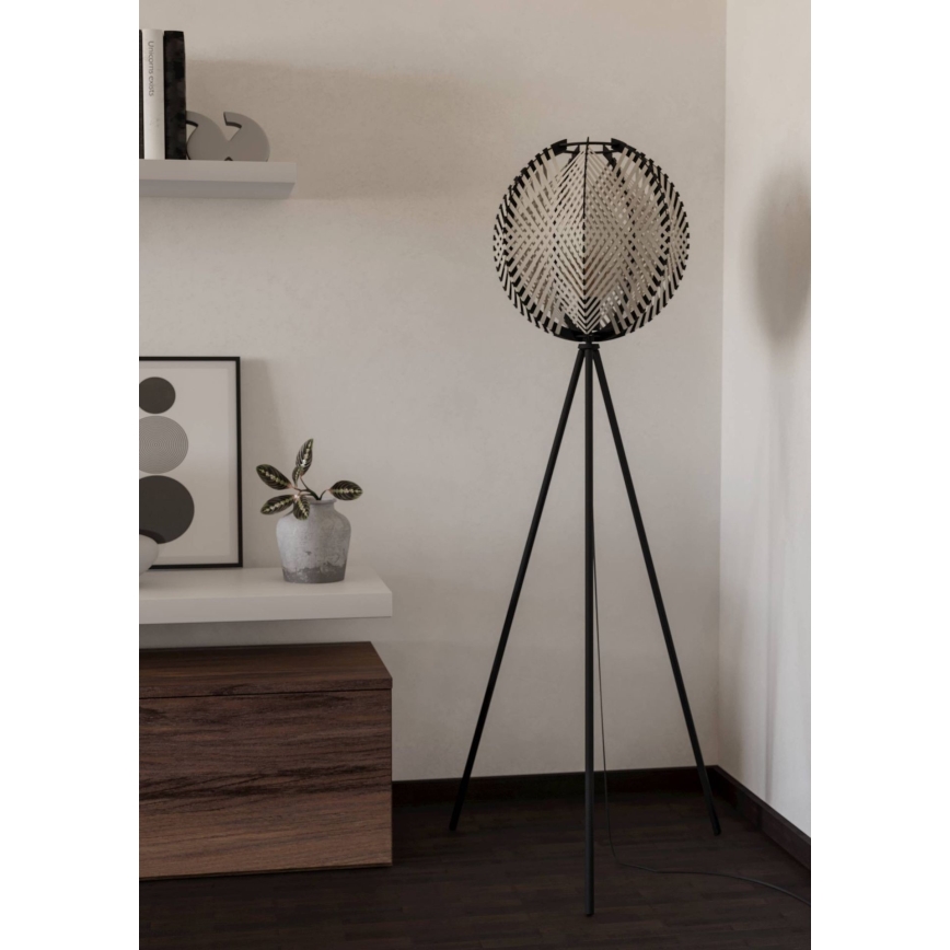 Eglo - Gulvlampe 1xE27/40W/230V hvid/sort