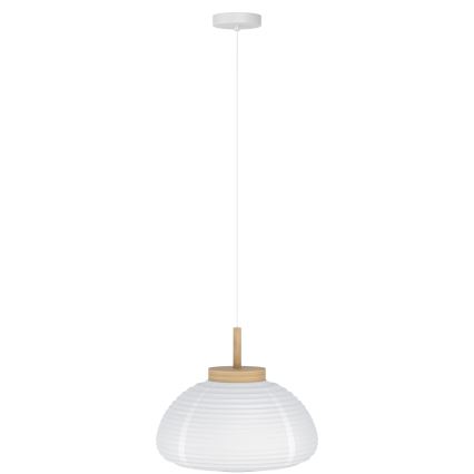 Eglo - Pendel på ledning 1xE27/40W/230V Ø 55 cm hvid/beige