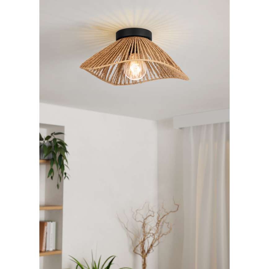 Eglo - Loftlampe 1xE27/60W/230V brun