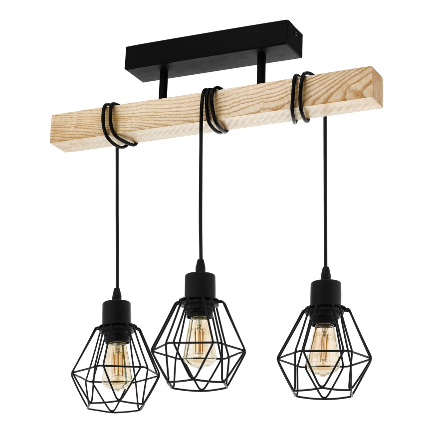 Eglo - Loftlampe TOWNSHEND 3xE27/60W/230V