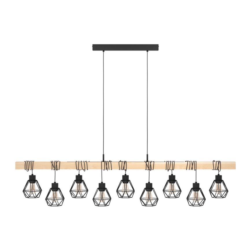 Eglo - Pendel på kabel TOWNSHEND 9xE27/60W/230V