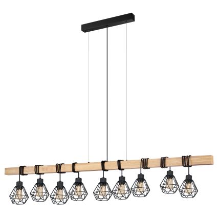 Eglo - Pendel TOWNSHEND 9xE27/60W/230V - FSC certificeret