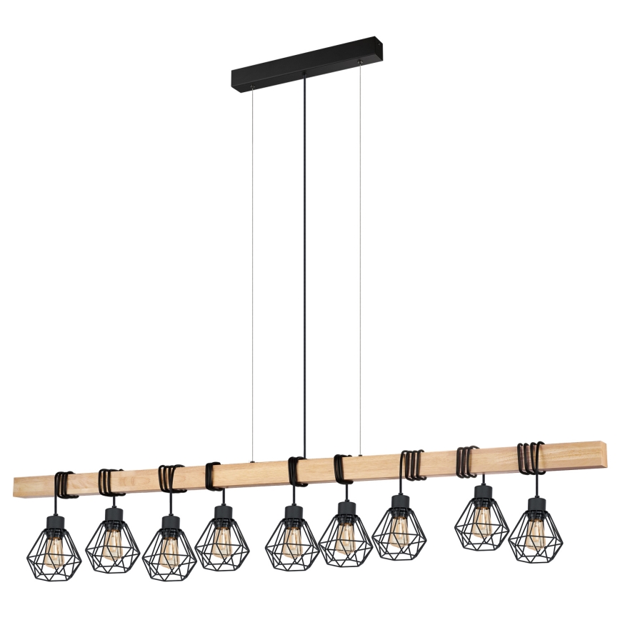 Eglo - Pendel TOWNSHEND 9xE27/60W/230V - FSC certificeret