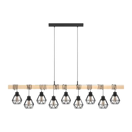 Eglo - Pendel TOWNSHEND 9xE27/60W/230V - FSC certificeret