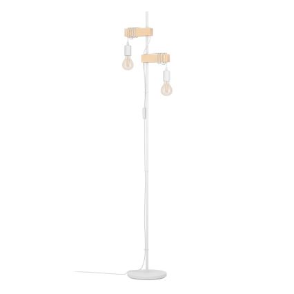 Eglo 44083 - Gulvlampe TOWNSHEND 2xE27/10W/230V hvid
