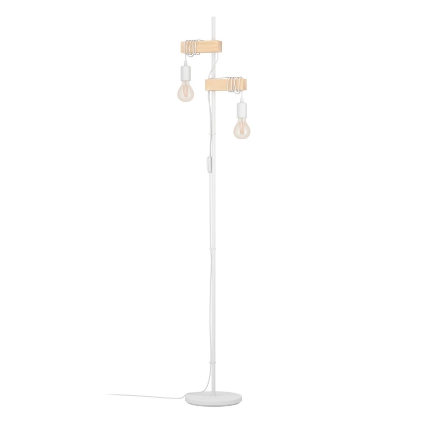 Eglo 44083 - Gulvlampe TOWNSHEND 2xE27/10W/230V hvid