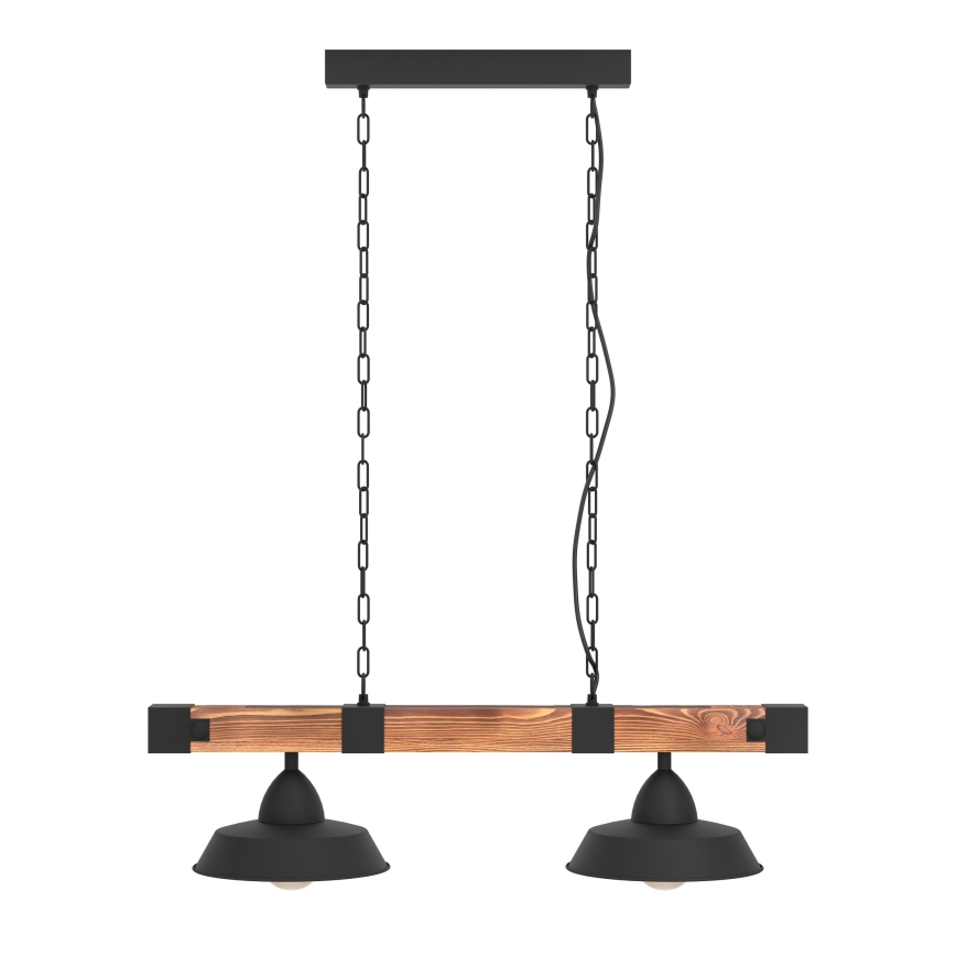 Eglo - Pendel med kædeophæng 2xE27/60W/230V - FSC certificeret
