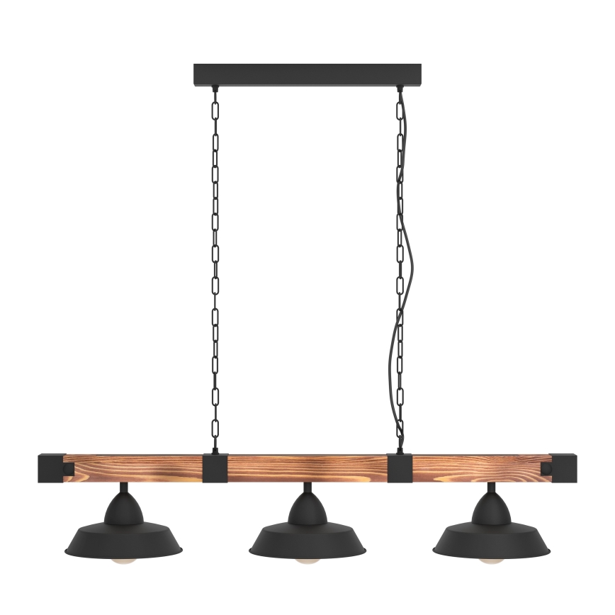 Eglo - Pendel med kædeophæng 3xE27/60W/230V - FSC certificeret
