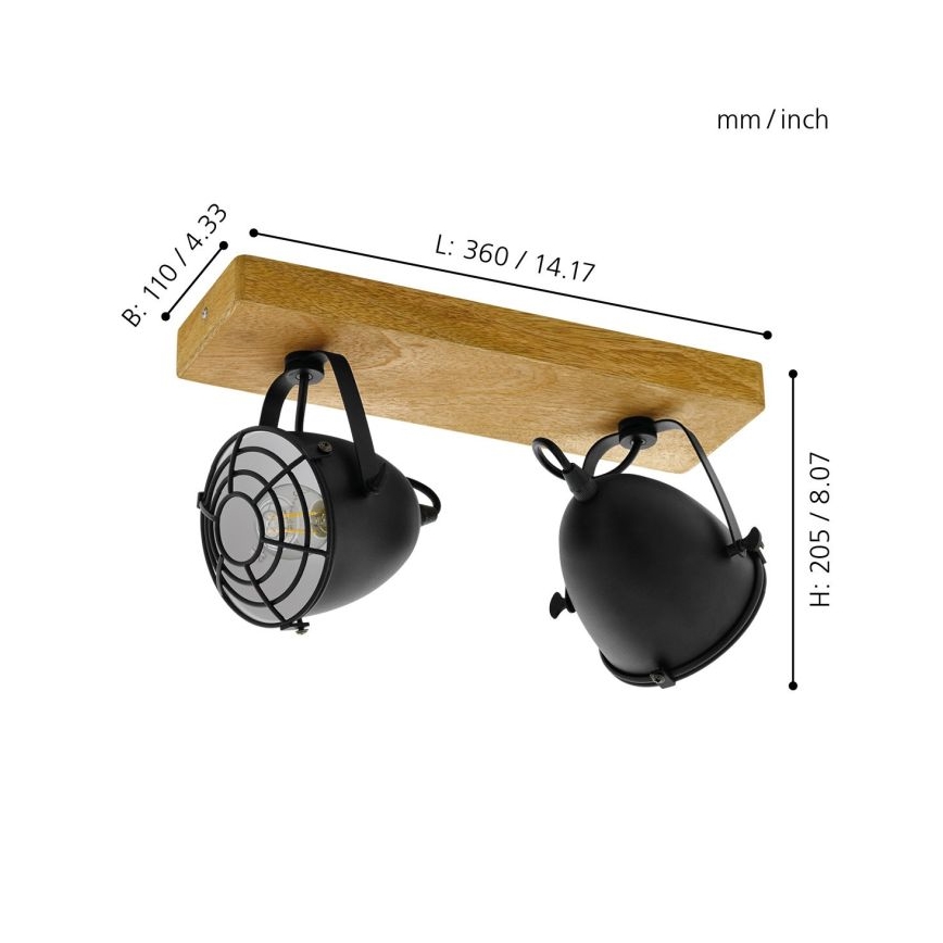 Eglo - Spotlampe 2xE14/40W/230V