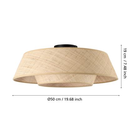 Eglo - Loftlampe 1xE27/60W/230V rattan