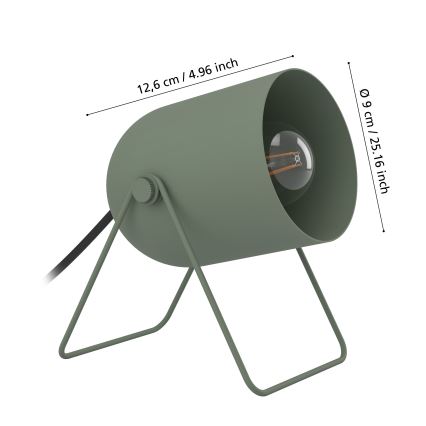 Eglo - Bordlampe 1xE14/8W/230V grøn