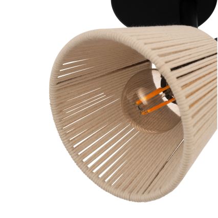 Eglo - Vægspot 1xE14/40W/230V beige/sort
