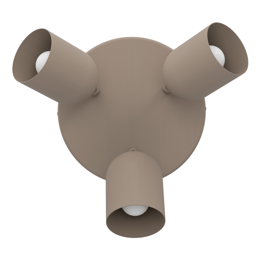 Eglo - Spotlampe 3 x E14/40 W/230 V, Ø 25 cm, beige