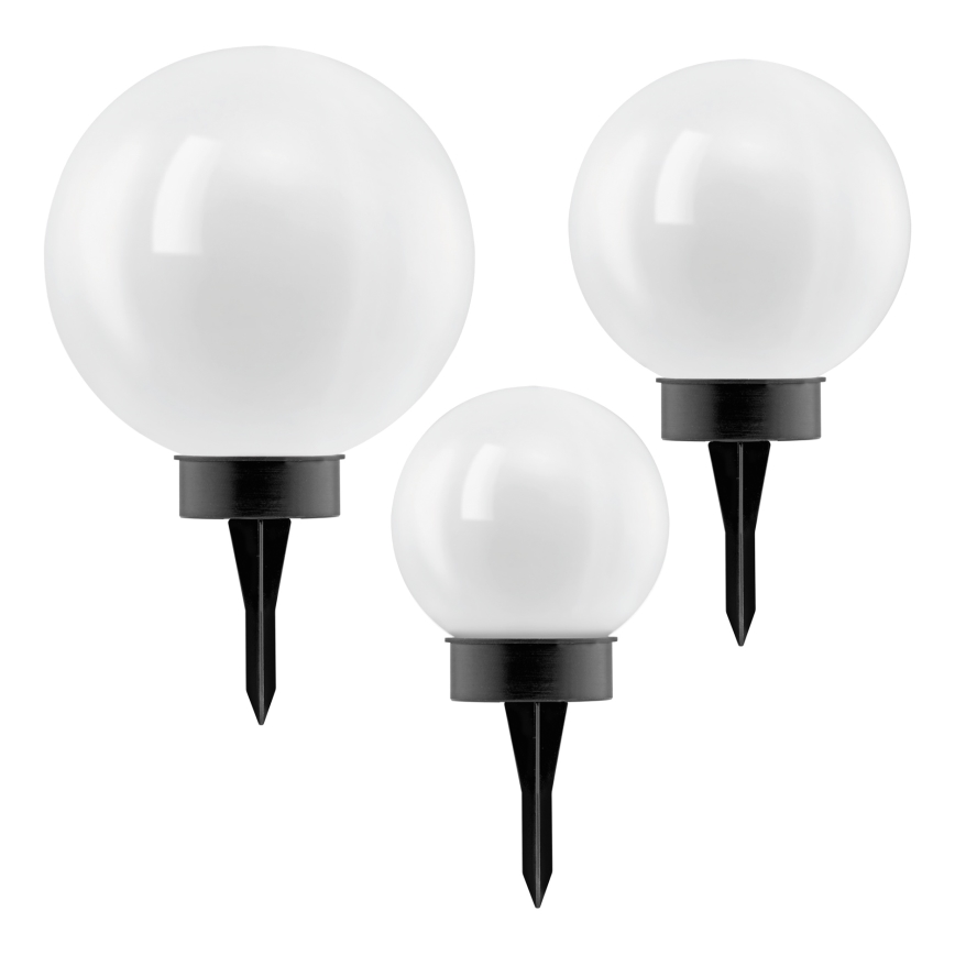 Eglo - LED solcellelampe med sensor, sæt med 3 stk., LED/1800 mAh, IP44, sort