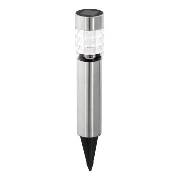 Eglo 48581 - Solarlampe med LED-sensor/0,06W/1,2V 100 mAh IP44 mat krom