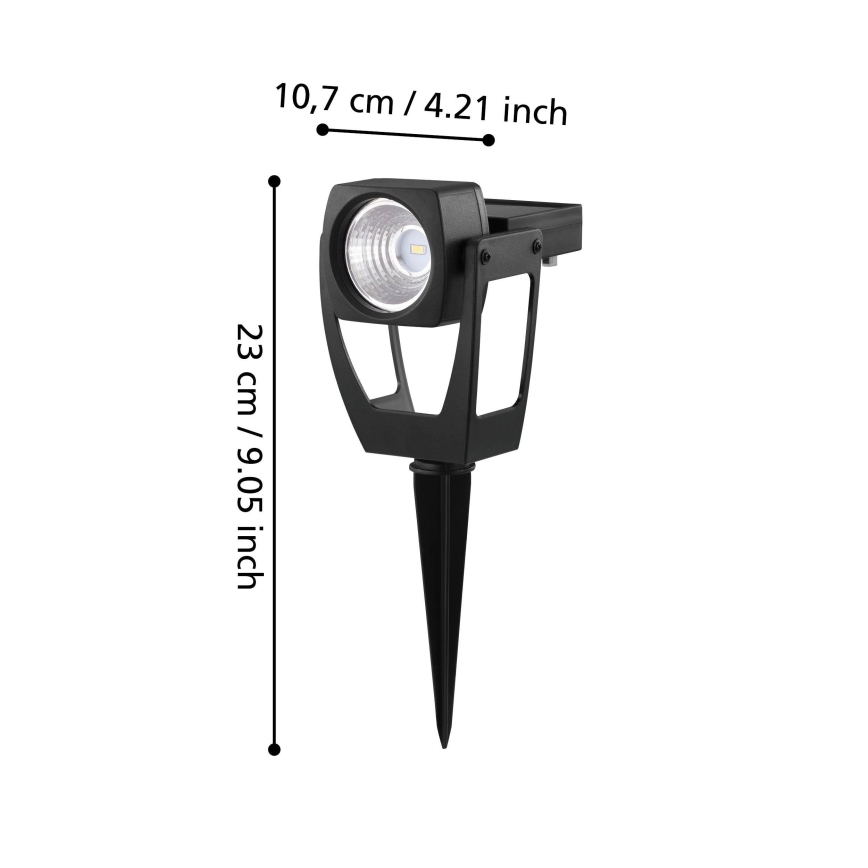 Eglo 48719 - Soldrevet LED projektør SOLAR 1xLED/0,1W/3,2V IP44
