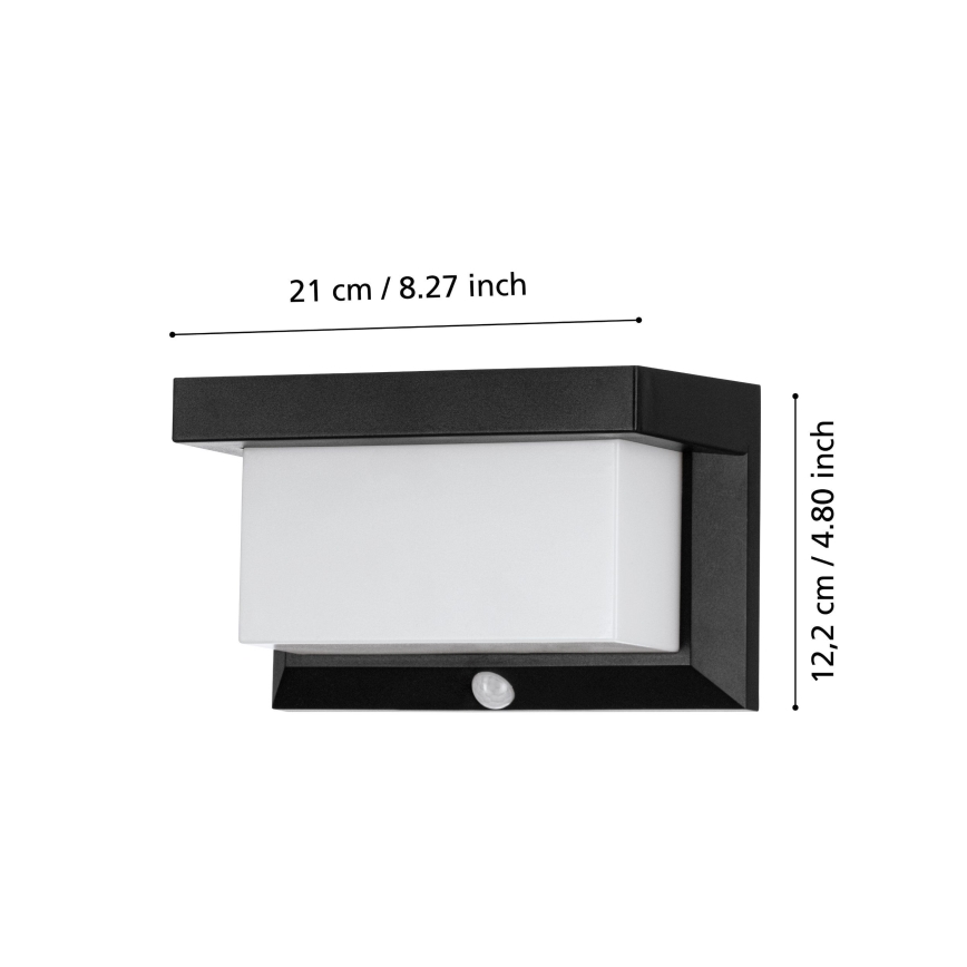 Eglo - Soldrevet LED væglampe med sensor LED/3,84W/3,7V IP44