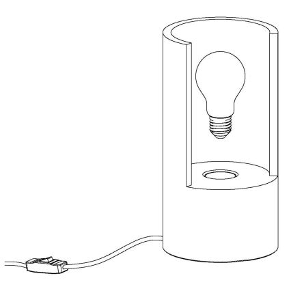 Eglo 49111 - Bordlampe LYNTON 1xE27/60W/230V