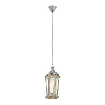 Eglo 49206 - Lysekrone KINGHORN 1xE27/42W/230V