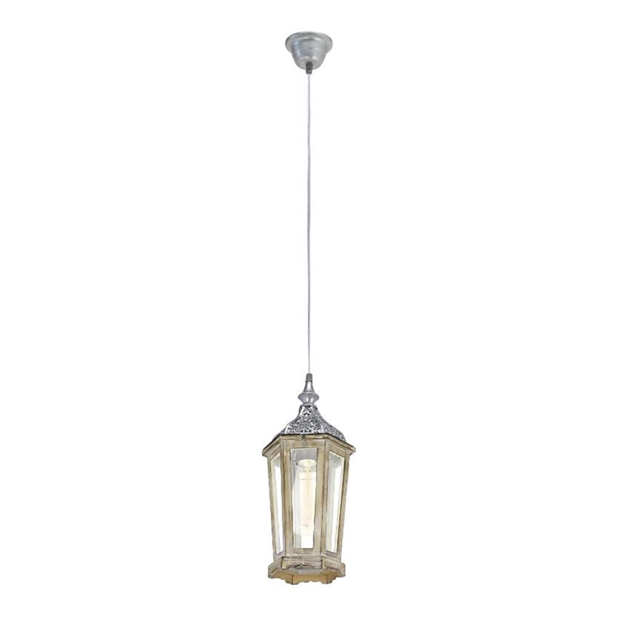 Eglo 49206 - Lysekrone KINGHORN 1xE27/42W/230V