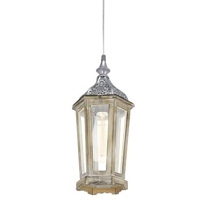 Eglo 49206 - Lysekrone KINGHORN 1xE27/42W/230V