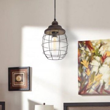 Eglo 49219 - Lysekrone BAMPTON 1xE27/60W/230V