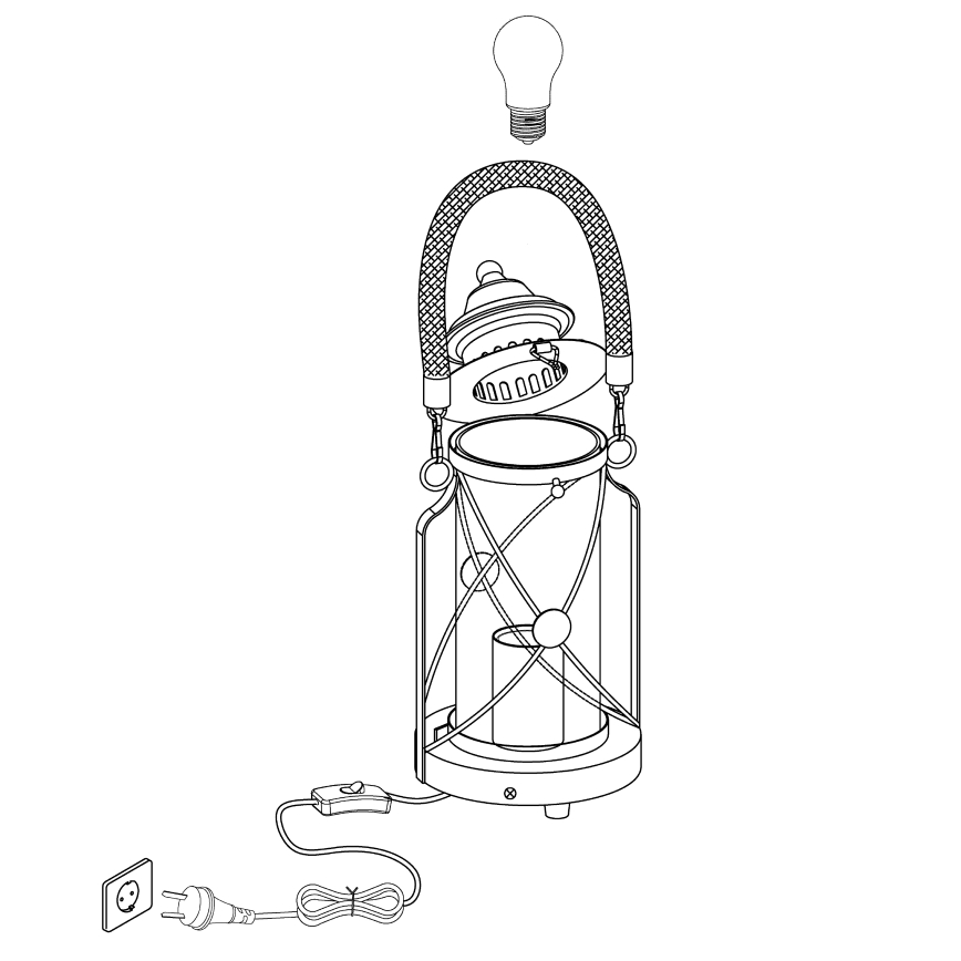 Eglo - Bordlampe 1xE27/60W/230V