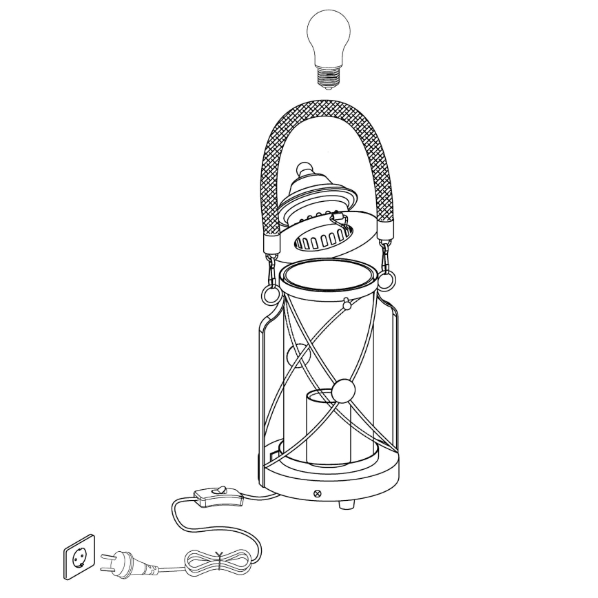 Eglo - Bordlampe 1xE27/60W/230V