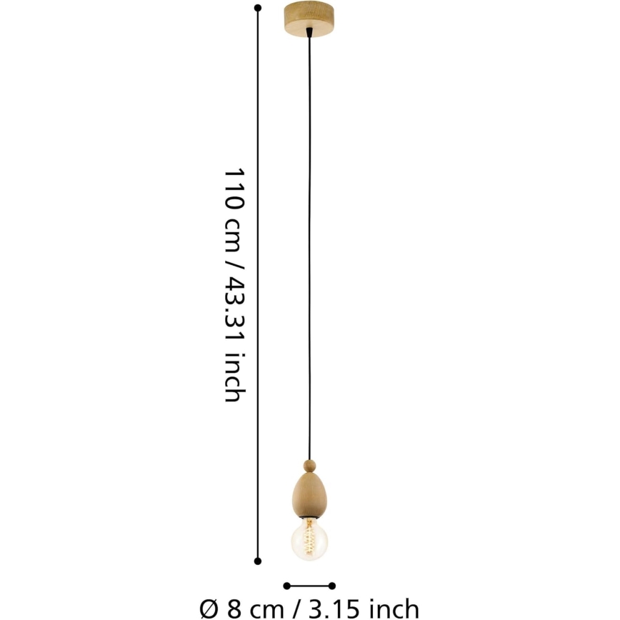 Eglo 49376 - Pendel AVOLTRI 1xE27/60W/230V