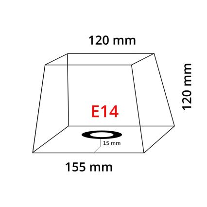 Eglo 49416 - Lampeskærm VINTAGE E14 15,5x15,5 cm hvid